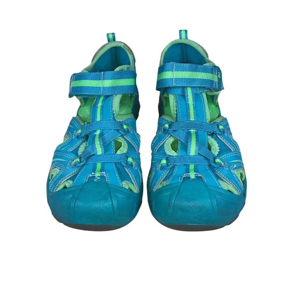 Merrell Hydro Hiker Water Sandals Youth 6W Blue Green Leather Outdoor MY53378